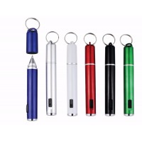 Pull out convenient popular mini lanyard ball pen with LED light for smart iphone